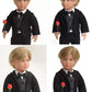 Sweet Dolly Doll Clothes First Communion Wedding Suit Set Rose Gentleman Outfits Fit American 18 Inch Boy Dolls