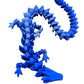 Munnygrubbers - Xl 26' Crystal Dragon Fidget Toy - Heavy Duty - 3D Printed Flexible Articulating Dragon Plastic Collectible Figurine - Surprise Egg Compatible - (Dark Blue Dragon)