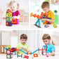 Magnetic Tiles,125 Piece Pipe Magnetic Blocks for Toddlers, 3D Clear Magnets Toys, STEM Toy Children Magnetic Tiles Building Set