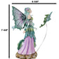 Ebros Amy Brown Discovery Enchanted Elf Fairy Fae Damsel With Green Pixie Dragon Statue 8' Tall Fantasy Mythical Faery Garden Magic Collectible Figurine Fairies Pixies Nymphs Decor