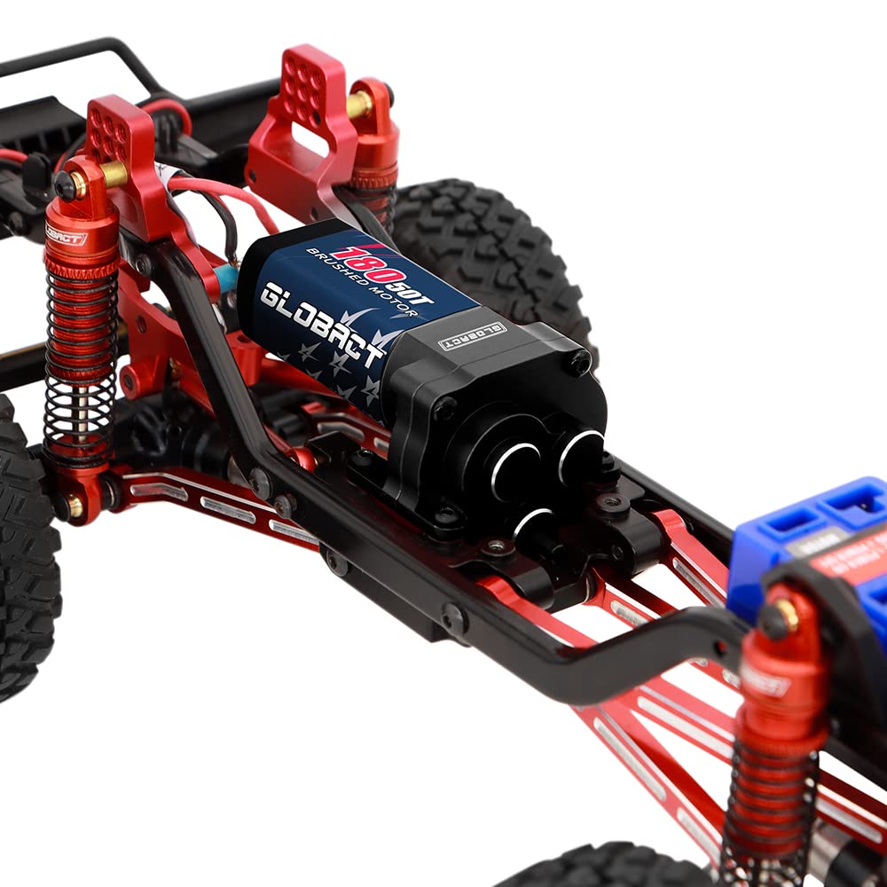 GLOBACT 180 50T Brushed Motor with Aluminum Transmission Gearbox for 1/18 TRX4M Upgrade Accessories (Black)