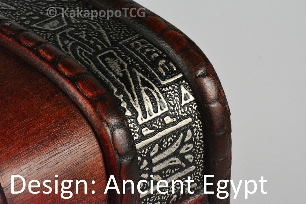 Kakapopotcg Elven Chest (Ancient Egypt) Lockable Wood Deck And Counter Box Trading Cards Mtg Magic Fab Tcg Ygo Ptcg Edh Commander Box Dice Box Dnd Spell Card Box