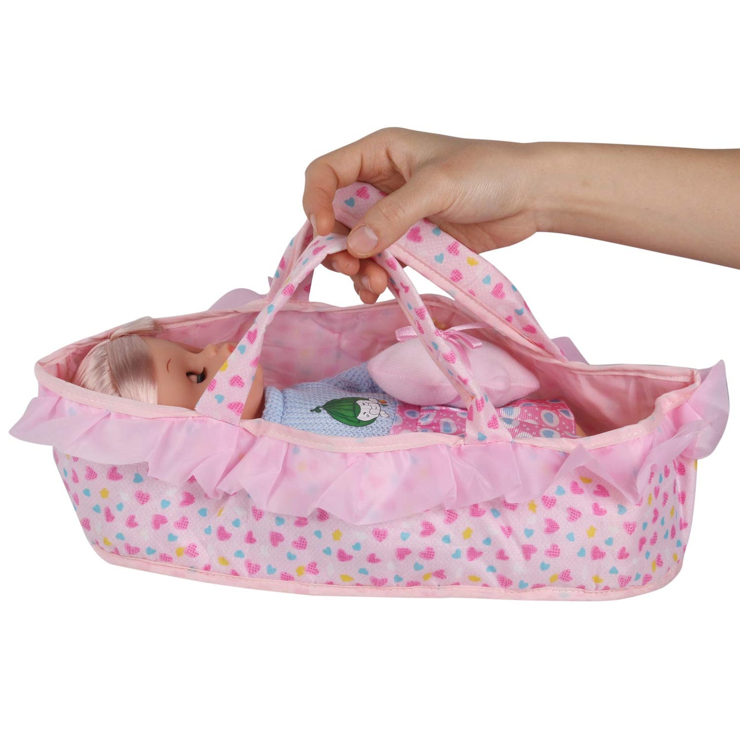 Huang Cheng Toys Baby Doll Cradle Bassinet For 9-10-11-12 Inch Doll