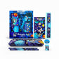 Vish Toys Dream Space Kids Stationery Gift Set  Pencil Box With Pencils, Eraser, Sharpener, Ruler & Notebook | Cute Space Theme