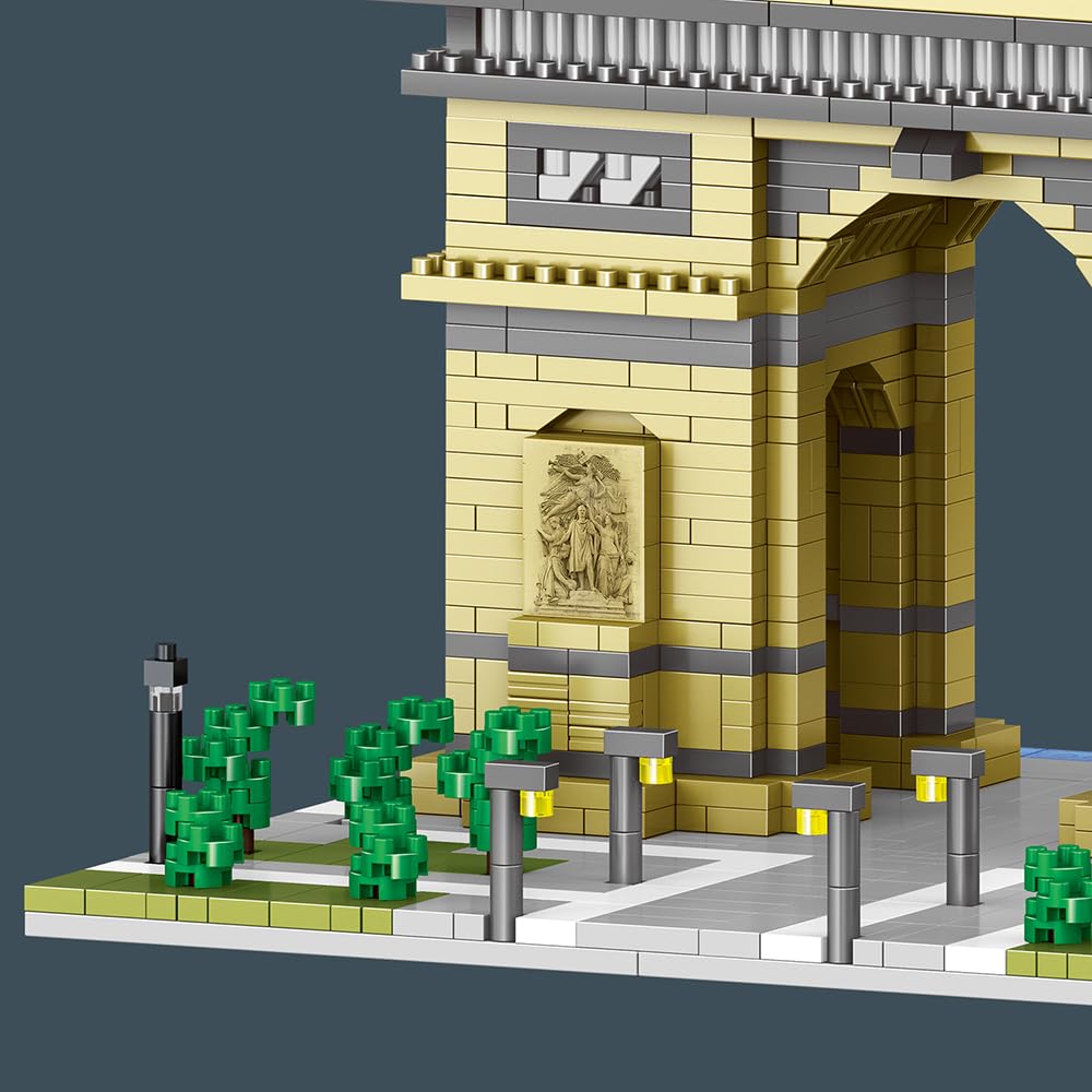 Tzfioy Arc De Triomphe Paris France Building Blocks Set (2020Pcs) Famous World Architecture Educational Toys Micro Bricks For Ki