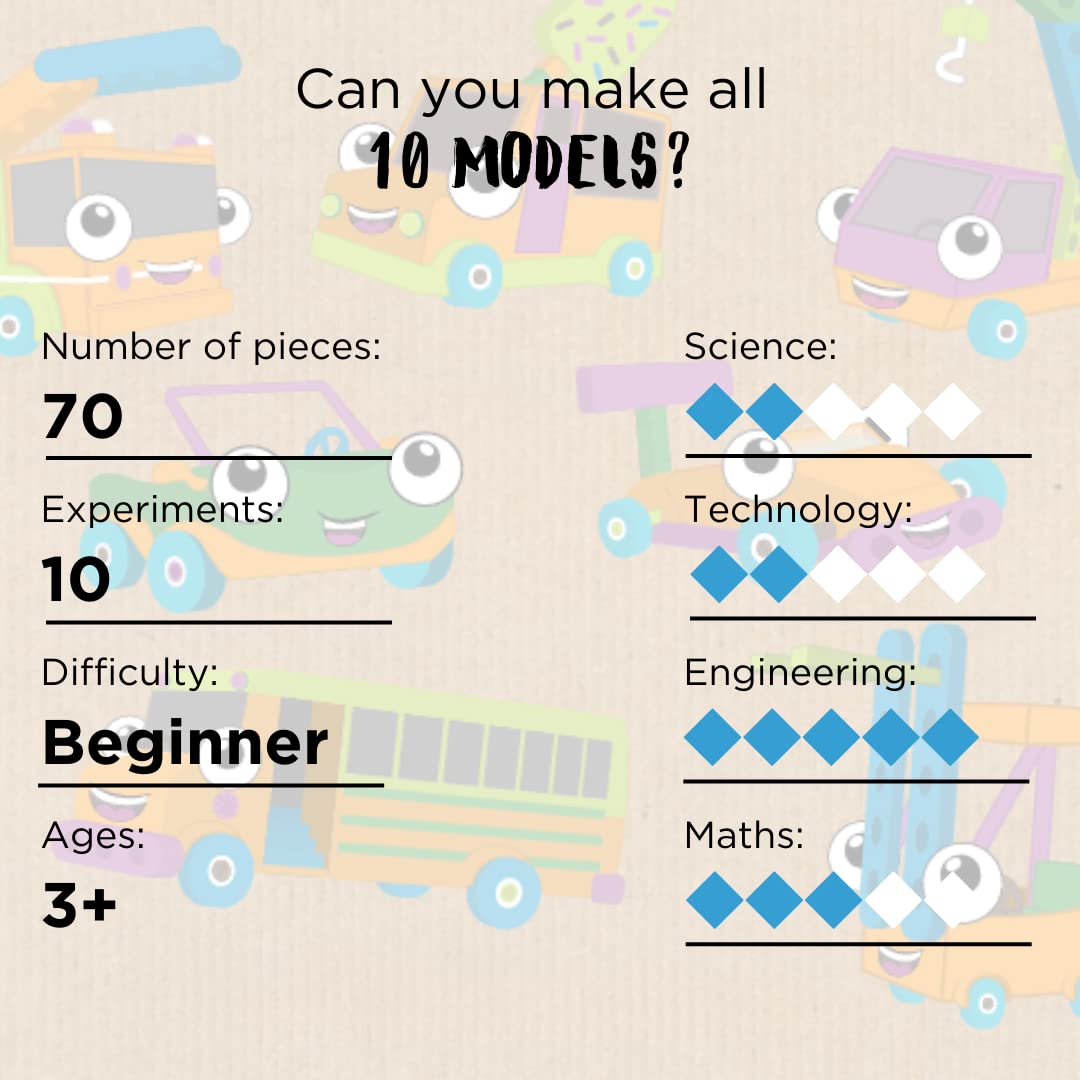 Thames & Kosmos Kids First Automobile Engineer Kit | STEM Toy | 32-Page Storybook | Ages 3+ | Gold | Model 567006