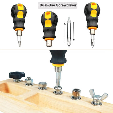 14 Pcs Kids Montessori Screwdriver Board Set, Wooden Screw Driver Activities Tools Montessori Toys for 3 4 5 Year Old, Basic Ski