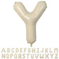 Wpensky 40 Inch Cream Y Balloon, Large Mylar Foil Helium Alphabet Decoration for Birthday Parties and Weddings