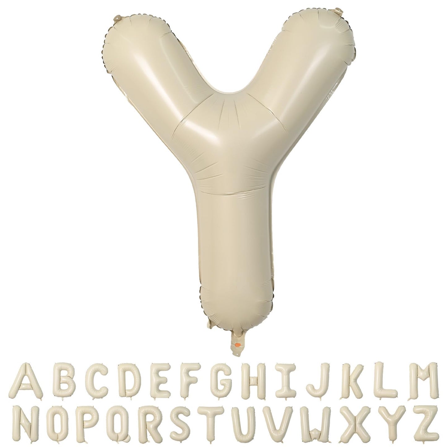 Wpensky 40 Inch Cream Y Balloon, Large Mylar Foil Helium Alphabet Decoration for Birthday Parties and Weddings