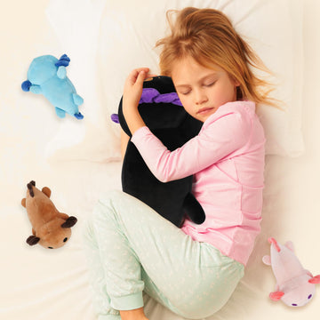 Toys For Girls Ages 3 4 5 6 7 8+ Years -16'' Black Axolotl Mommy Stuffed Animal With 3 Baby Axolotl In Her Tummy, Cute Salamande