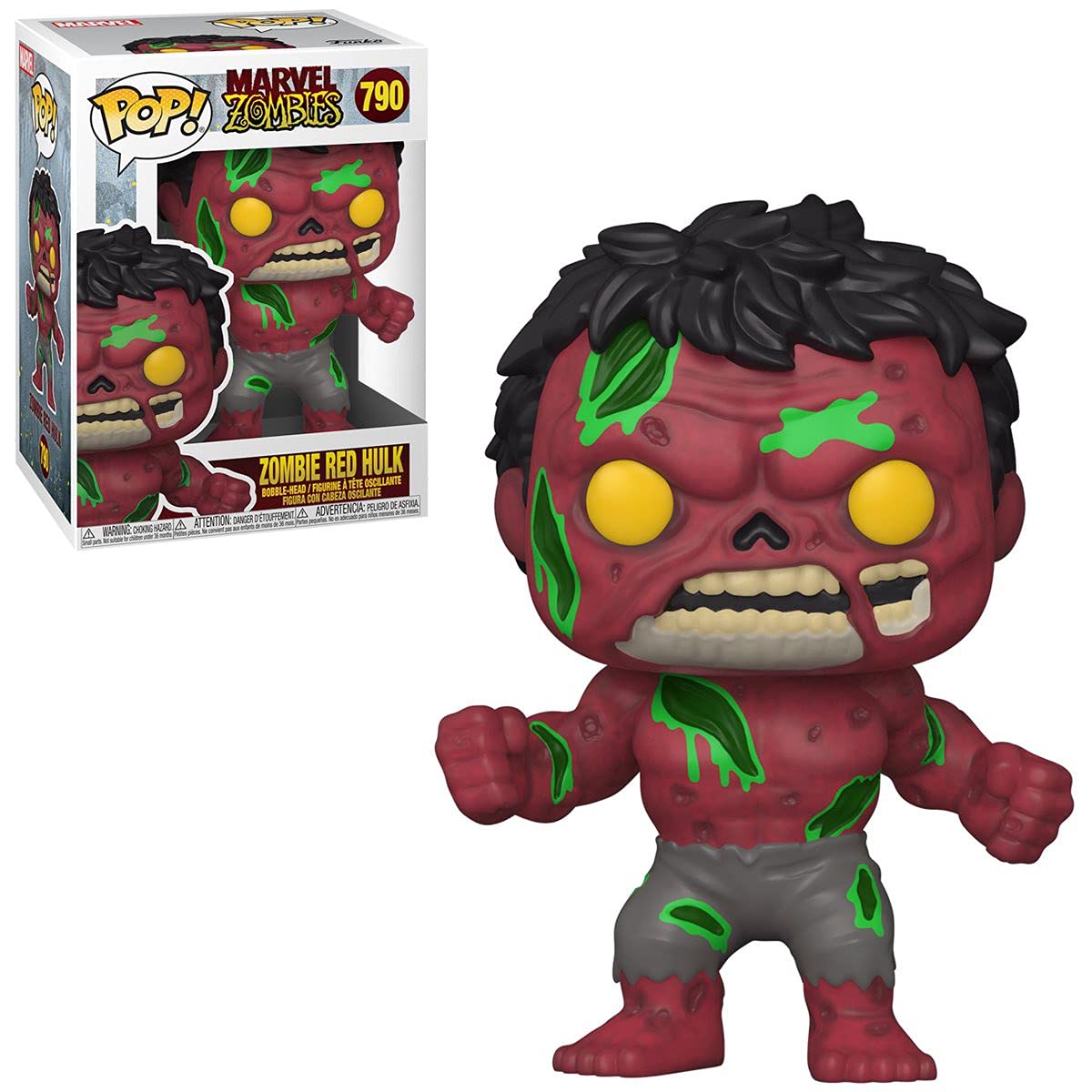 Funko Pop Marvel: Marvel Zombies - Red Hulk, 3.75 Inches, Multicolor