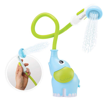 Yookidoo Baby Bath Shower Head - Elephant Water Pump With Trunk Spout Rinser - Control Water Flow From 2 Elephant Trunk Knobs For Maximum Fun In Tub Or Sink For Newborn Babies