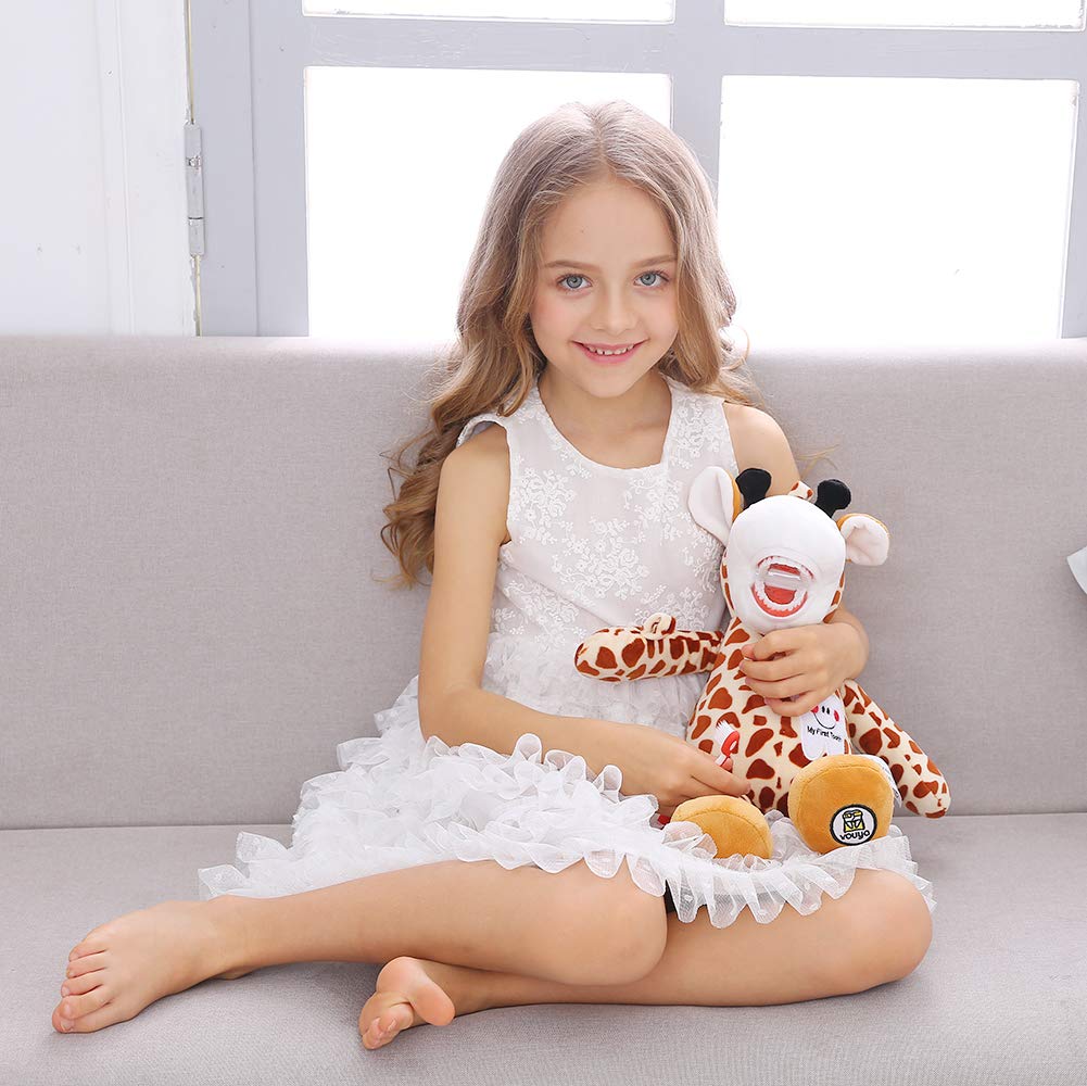 Tooth Fairy Plush  YOUYA Dental Puppet Oral Health Presentation Doll Giraffe Tooth Fairy Dental Educational Plush Small Size Doll with Teeth for Kids Chidren Boys Girls