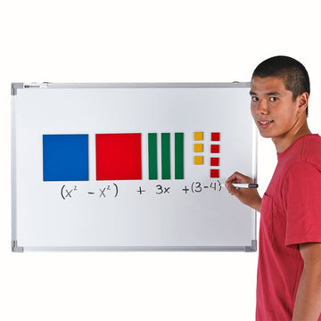EAI Education Jumbo Magnetic Algebra Tiles Set of 35 - Small Red Foam, Model GB-2SMABT35