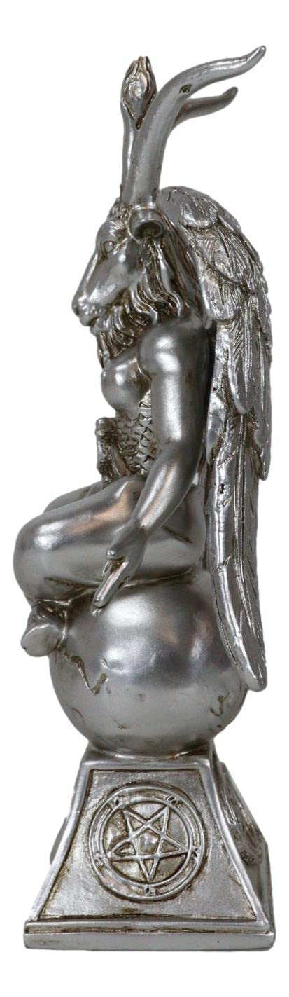 Ebros Gift Sabbatic Goat Idol Baphomet Resin Statue Occultic Illuminati The Horned God Goat Of Mendes Altar Sculpture Figurine (