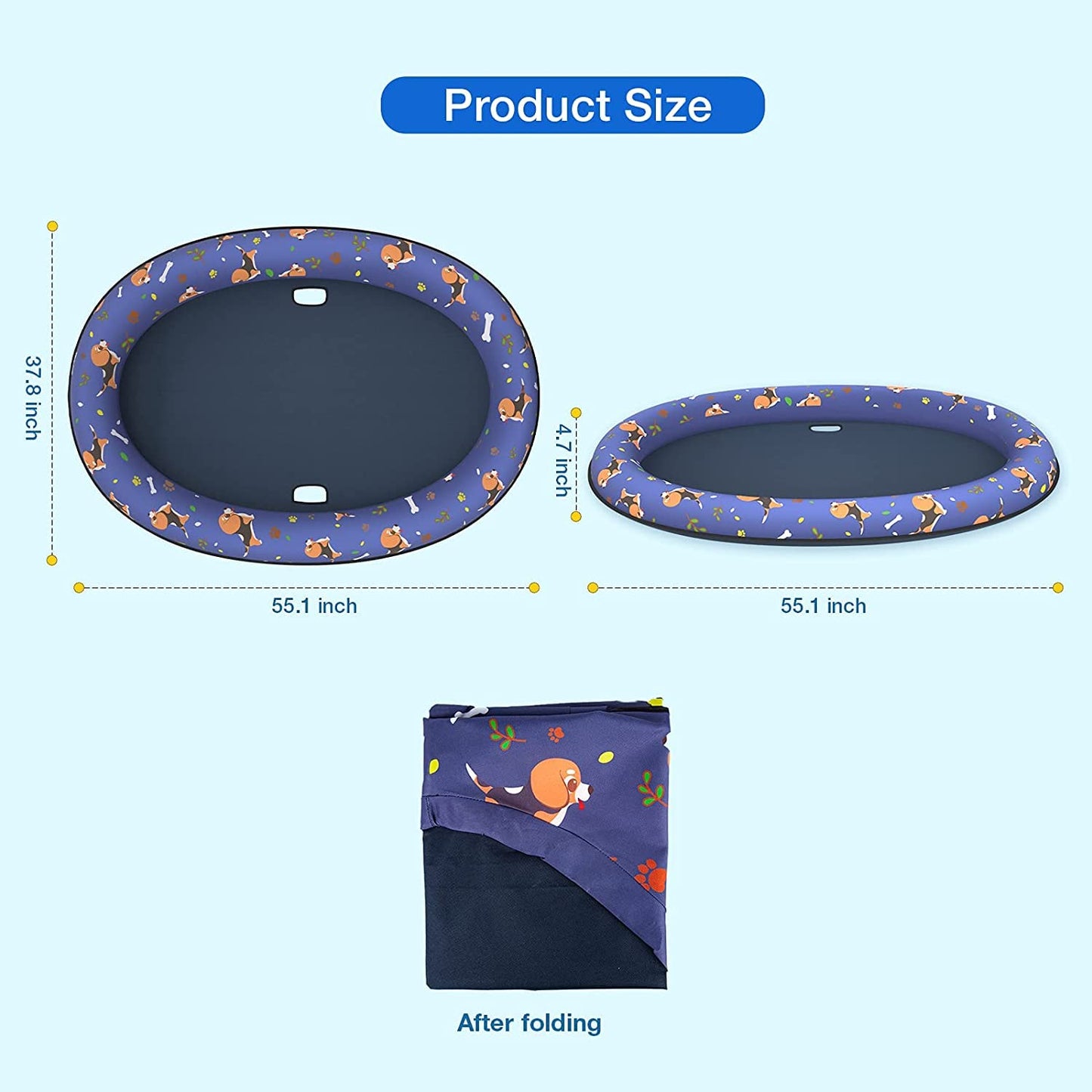 Pet Soft Dog Float Raft - Inflatable Dog Swimming Float For Summer (Large, Dog2)