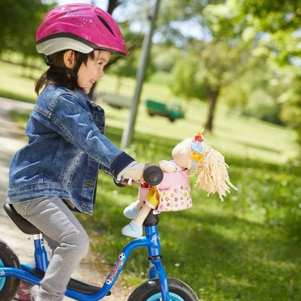 Haba Soft Doll'S Bike Seat Flower Meadow - Attaches To Handlebars With Hook & Loop Attachment (Scooters Trikes & Bicycles)