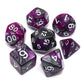 CREEBUY DND Dice RPG Polyhedral Dice Set for Dungeon and Dragons MTG Role Playing Games Dice Set(Purple & Silver)