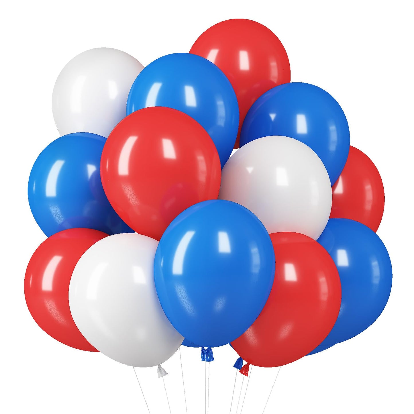 Red White And Blue Balloons, 12 Inch Red White Blue Balloons 4Th Of July Decorations Independence Day Decoration Red White Blue