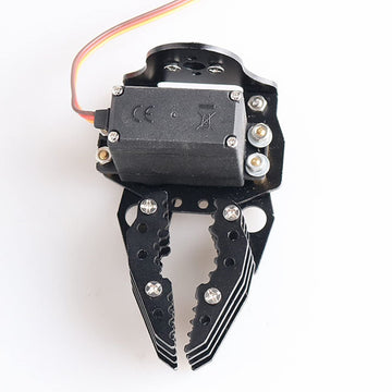 Professional Metal Robot Arm/Gripper/Mechanical Claw/Clamp/Clip With High Torque Servo, Rc Robotic Part Educational Diy For Arduino/Raspberry Pie, Science Steam Maker Platform (Black)
