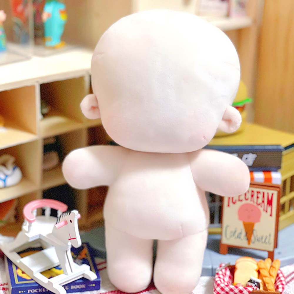 niannyyhouse 6in(15CM) Plush Doll Without Embroidery Humanoid Stuffed Toys Dress Up Fat Body Glossy Wearable Clothing (15CM, B-2
