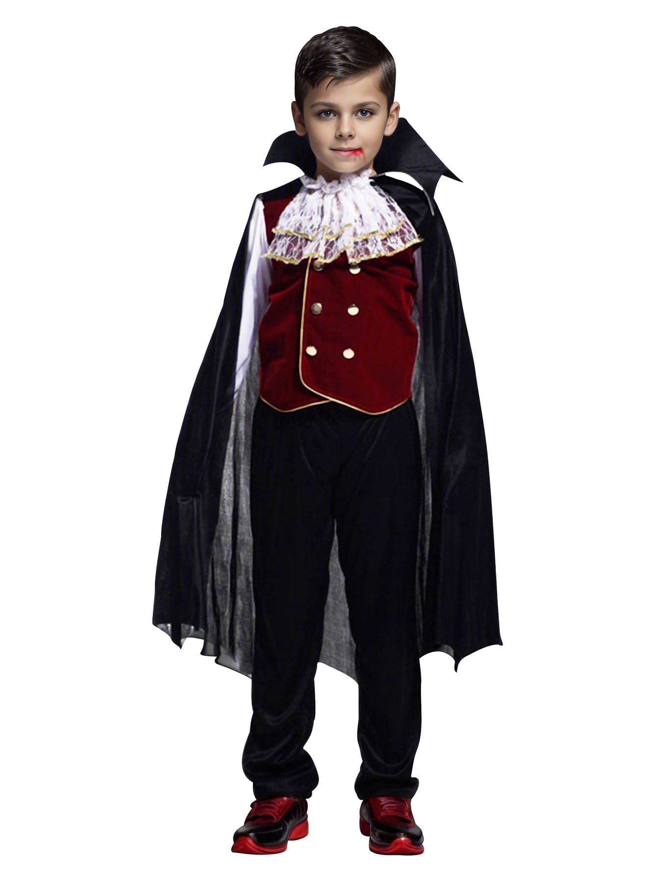 Eozy Kids Boys Halloween Vampire Costume Child Vampire Noble Dracula Role Play Dress Up Cosplay Party Clothes