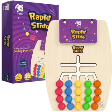 Storio Kids Montessori Slide Puzzle|Color & Pattern Matching Educational Toy For 3-8 Year Old Boys & Girls|Preschool Learning Pu