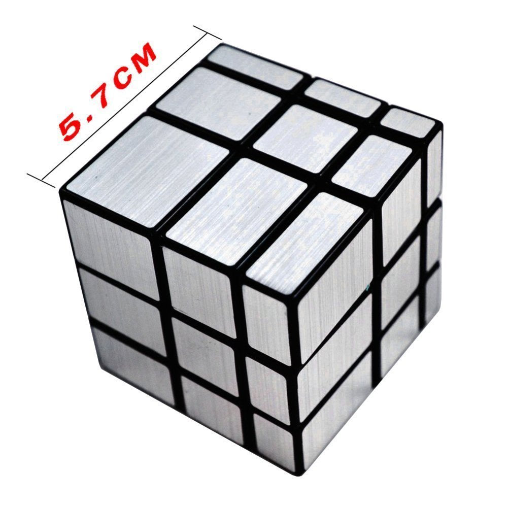 Ahyuan 3X3X3 Mirror Cube Dysmorphism Magic Speed Cube Silver 3D Puzzle Cube For Children Hand Puzzles For Adults