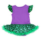 HOIZOSG Baby Girls Mermaid Princess Costume Halloween Christmas Party Outfits Birthday Romper Tutu Dress w/Headband Shoes S