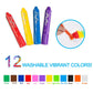 Maymoi Tempera Paint Sticks, Washable Paint Sticks For Kids, Non-Toxic, Quick Drying & No Mess (12 Bright Colors)