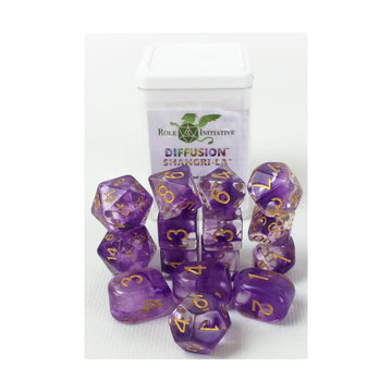 Role 4 Initiative Polyhedral Dice - Shangri-La, Arch'D D4'S W/White Numbers (15)