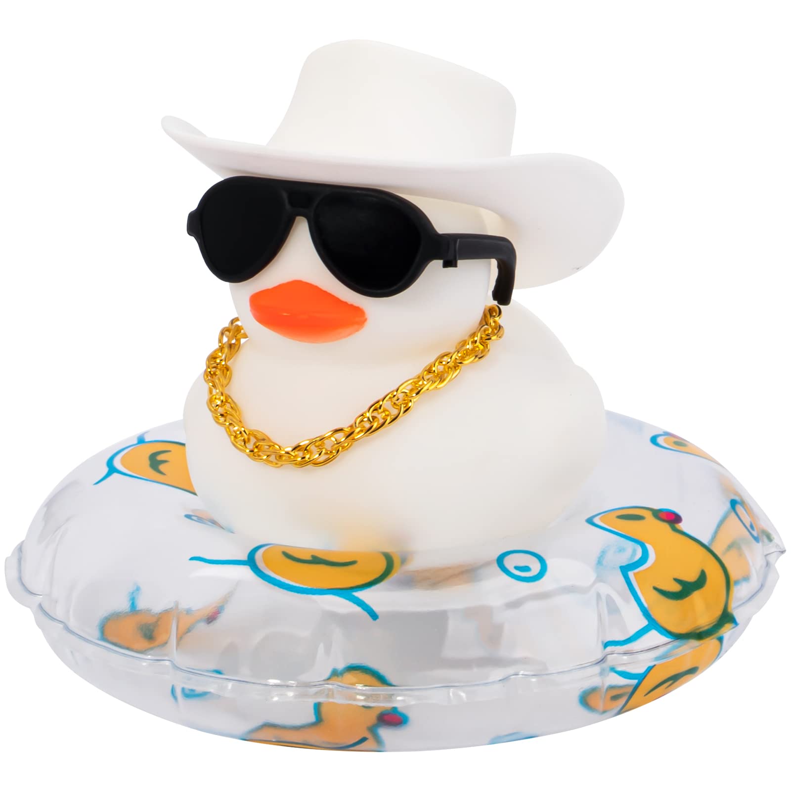 Wonuu Car Accessories Rubber Ducks Dashboard Decorations Rubber Duck Pink Accessories Dashboard Duck Car Decorations Car Ducks For Dashboard Car Duck Car Dashboard Decorations, Bg-White-Cowboywhite