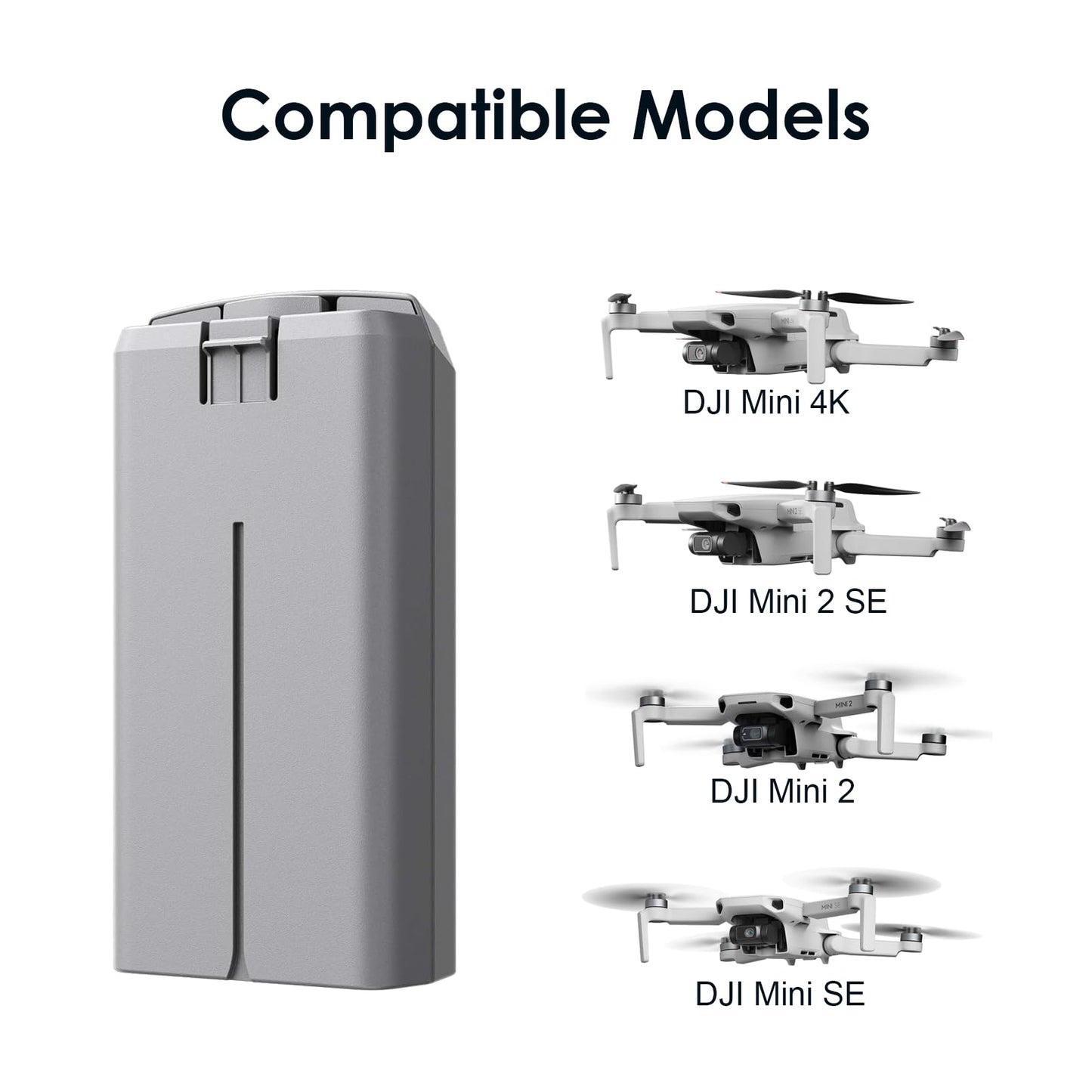 Kuwata Replacement For Dji Mini 4K/Mini 2 Battery, 2400Mah Intelligent Flight Battery, Compatible With Dji Mini 4K, Mini 2 Se, M