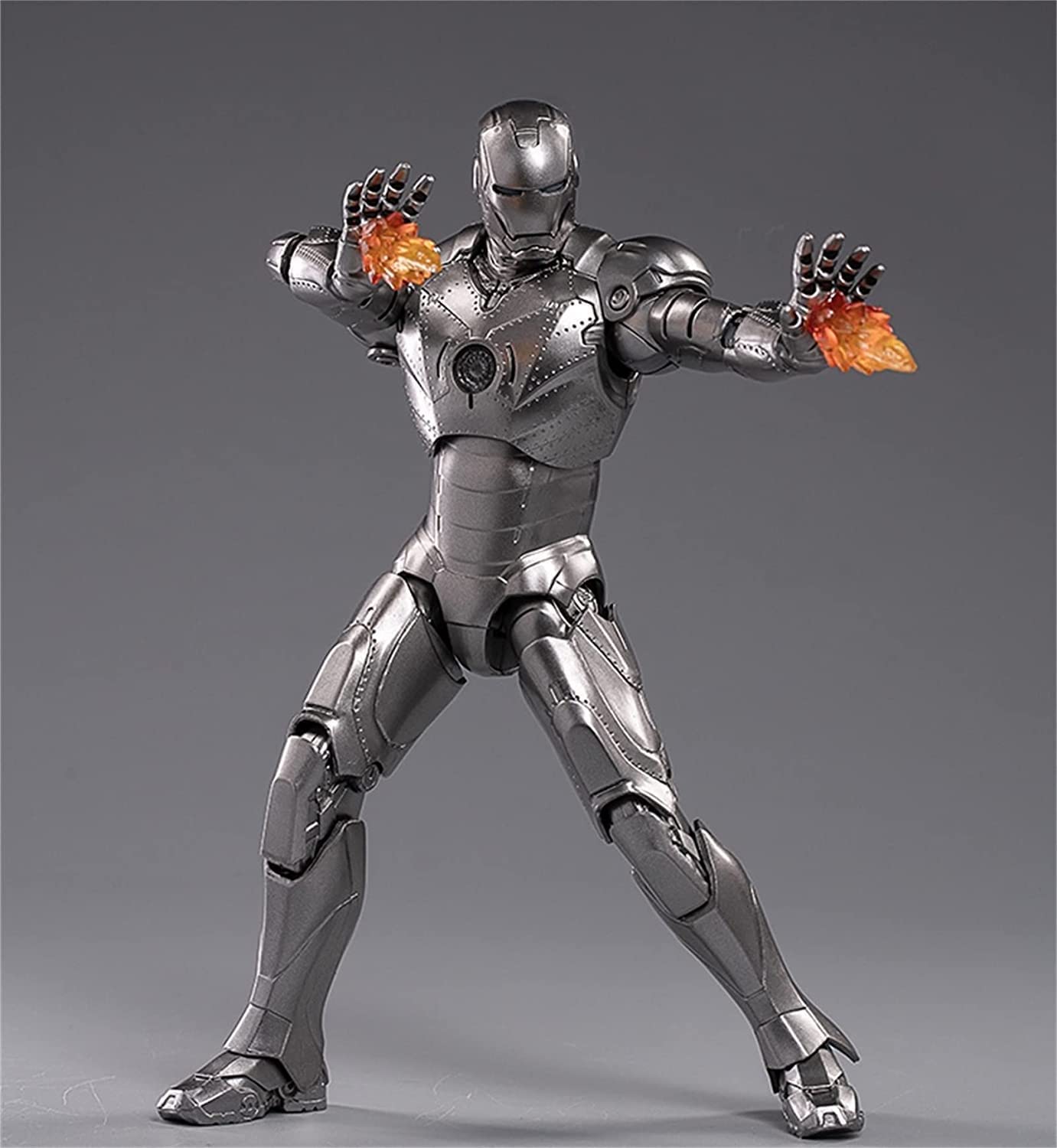 Uxouyic Ir?nman Movie Series - Collectible Ir?nman Action Figure Metal Painting 20 Joints Movable Model Toys (7 Inches) (Mark 2)