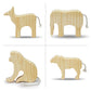 Xsource Wooden Organic Animal Shaped Toys 25 Mm Thick Montessori Educational Toy For Toddlers & Kids Natural Wooden Figure Anima