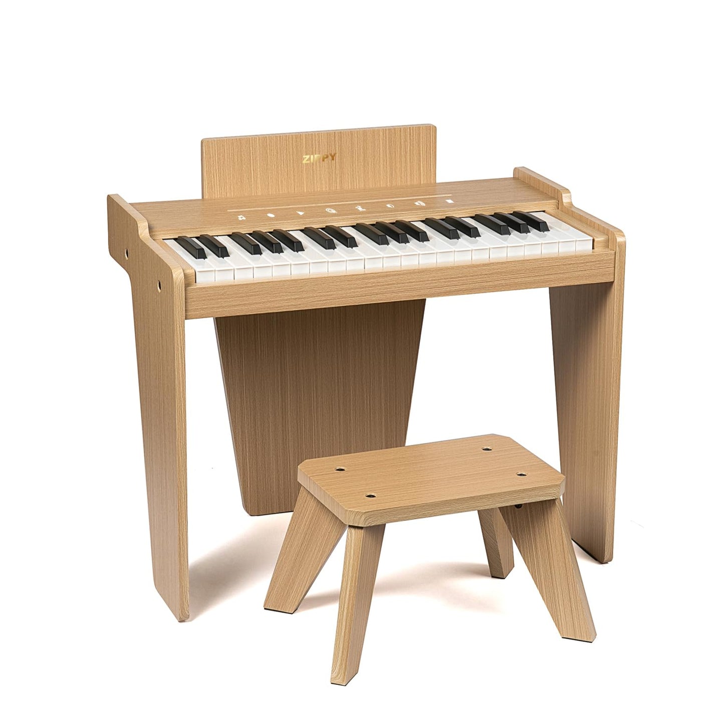 Zippy Kids Piano Keyboard, 37 Keys Digital Piano For Kids, Touch Sensitive Control Panel, Built-In Songs, Volume Adjustable, Mus