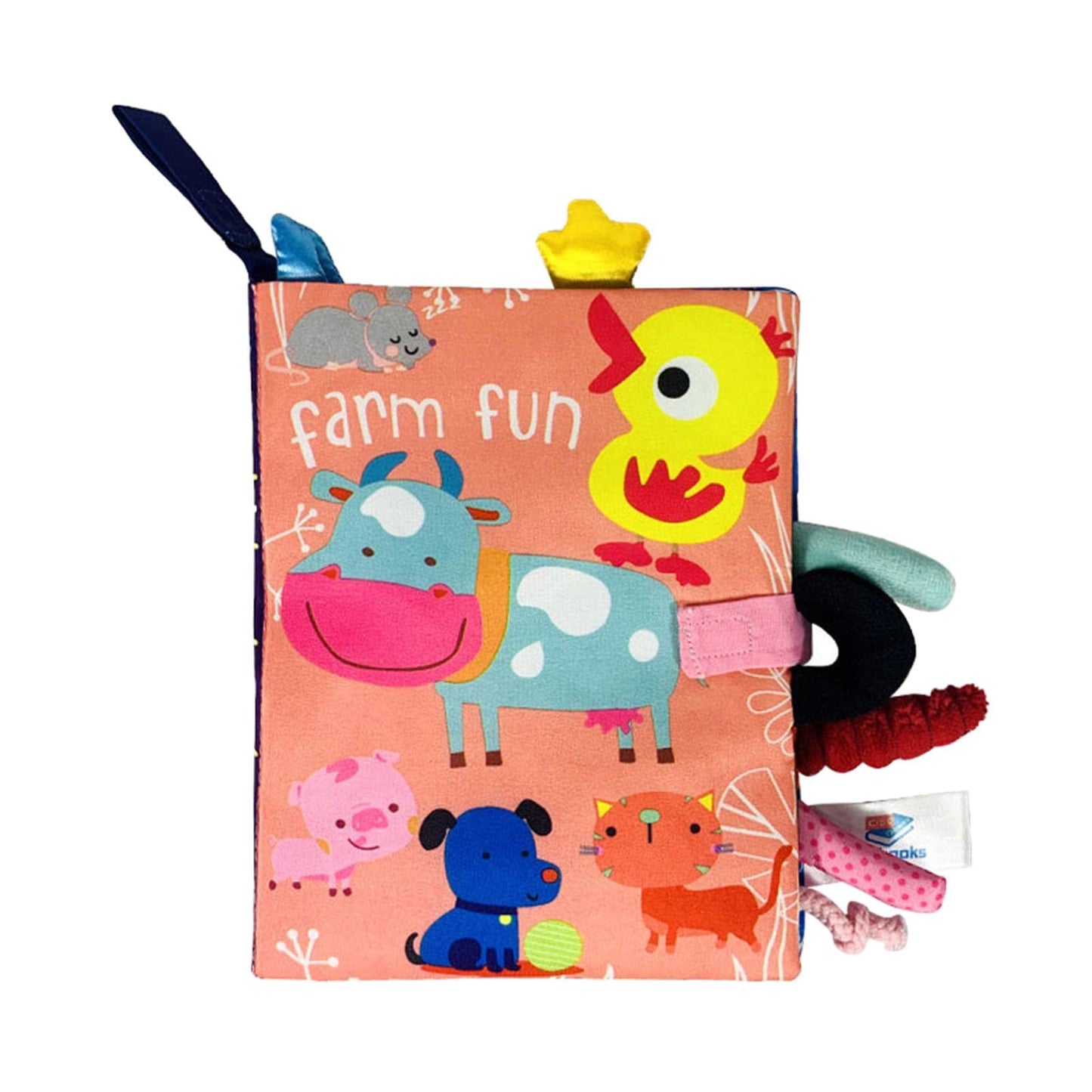 Loom Tree Soft Cloth Book Sound Paper Teethers Animal Theme For Car Seat Learning Toy Cows | Toys For Baby | Developmental Baby 