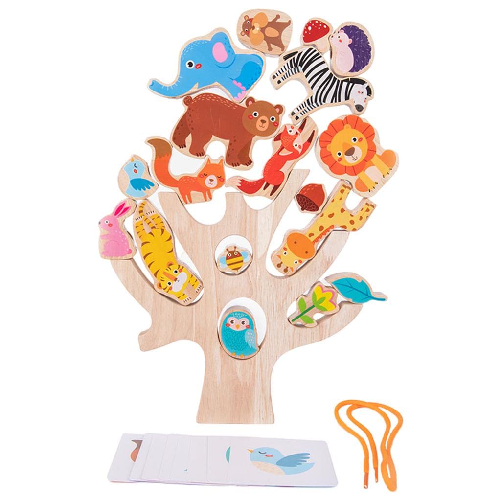 Atorse Montessori Animal Stacking Blocks Animal Toy For New Year Ages 36 Toddlers Forest