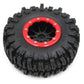 hobbysoul 2pcs RC Rock Crawler 2.2 Mud Slingers Tires OD 124mm & 2.2 Beadlock wheel rim Hex 12mm for RC Crawlers Truck