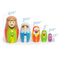 Imagination Generation - Nesting Nativity Set For Kids - Christmas Nesting Dolls, Wooden Toys Playset With Baby Jesus, Three Kin