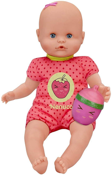 Nenuco - Soft Baby Doll With Rattle Bottle, Colorful Outfits, 35 Cm