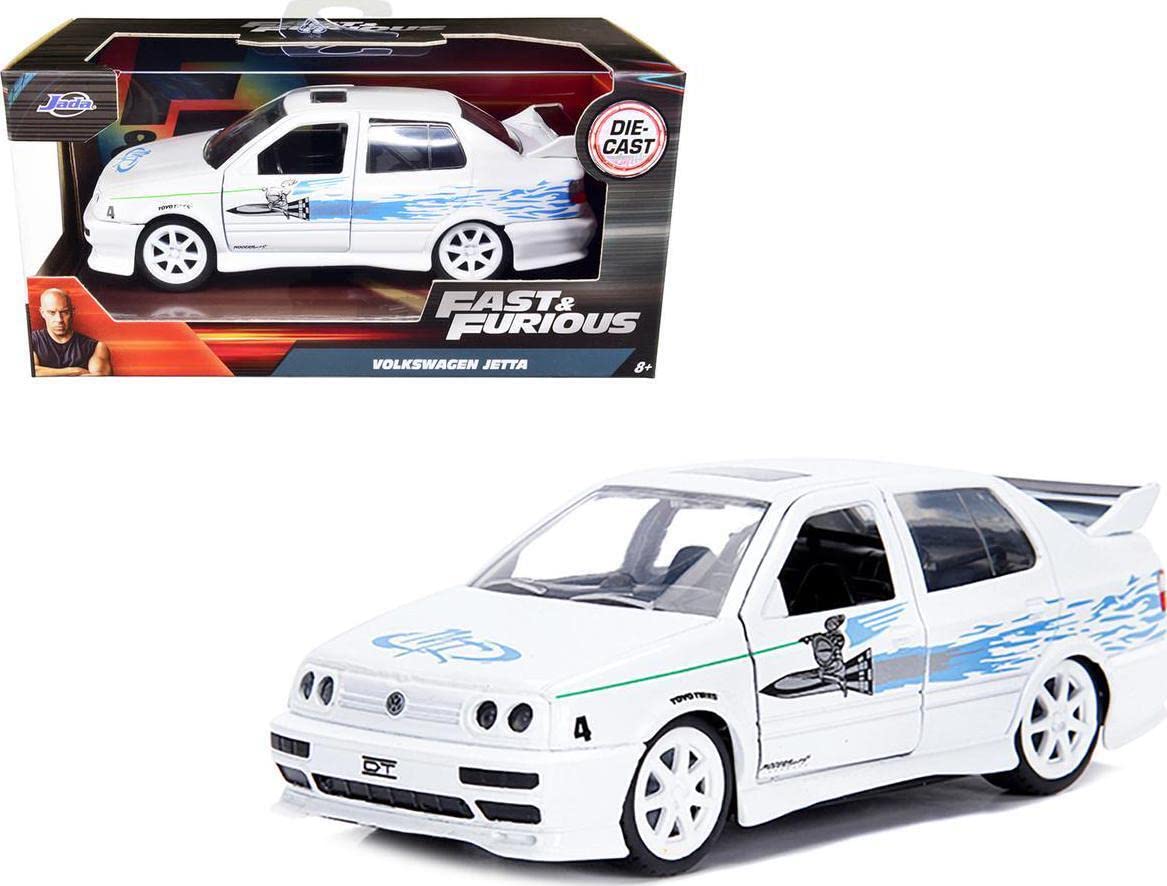 Die Cast Jada Fast & Furious 1:32 Scale Volkswagen Jetta Model 24076, White Metal Alloy Collectible