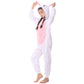 WAFUNNE Animal Onesie Costume for Kids Child Boys Girls Womens Mens Cosplay Halloween Costumes Easter Onesies White Pink Rabbit 140