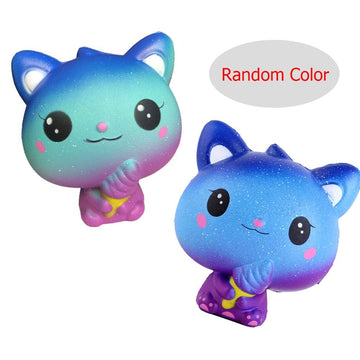 Anboor 3.9 Inches Squishies Cat Galaxy Ice Cream Kawaii Soft Slow Rising Scented Animal Squishies Stress Relief Kid Toys Collect