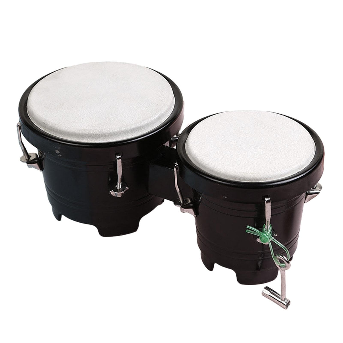 Snappsy 4Inch 5Inch Bongo Drum Set Tuning African Drum For Beginners Boys Girls Kids Black