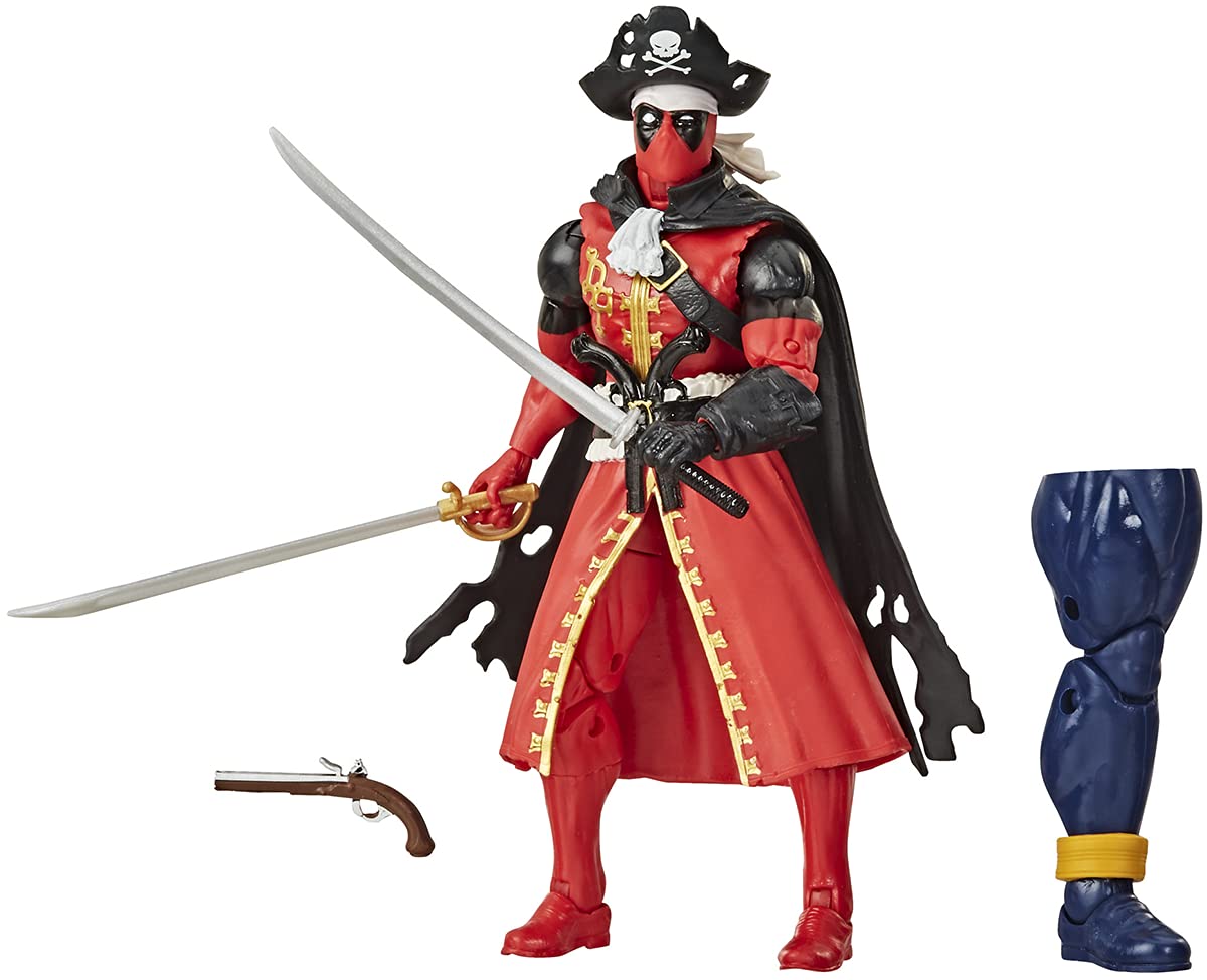 Marvel Hasbro Legends Series 6-Inch Deadpool Collection Deadpool Action Figure (Pirate) Toy Premium Design And 3 Accessories
