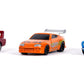Jada Fast & Furious 3 Piece Set Nano Hollywood Rides Series 1 Diecast Model Cars