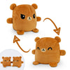 Teeturtle - Plushmates - Magnetic Reversible Plushies That Hold Hands When Happy - Brown Bear - Huggable And Soft Sensory Fidget