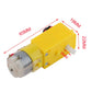 Stemedu 4PCS DC TT Motor Gearbox Motor - 3-6V Dual Shaft Geared Electric Motors for Ar-duino Smart Car Chassis - 200RPM Ratio 1: