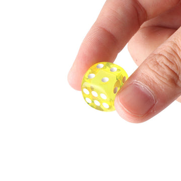 100 Pcs 6-Sided Games Dice Set, Translucent Colors Dices 14 mm Round Corner Dice for Playing Games, Acrylic Bulk Dice for Board